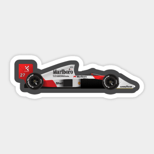 Ayrton Senna's McLaren Honda MP4/5 Illustration Sticker